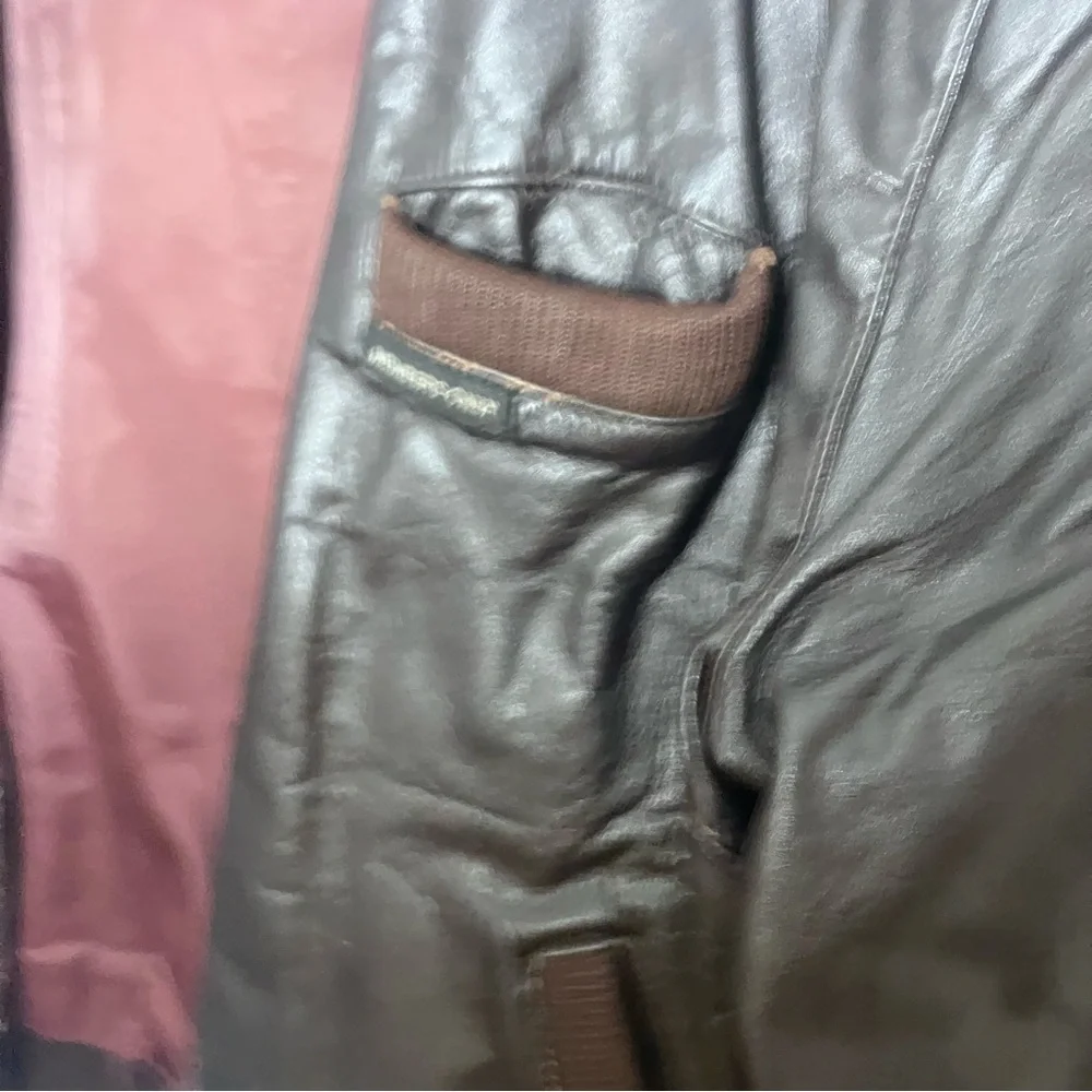 Vintage Members Only leather bomber jacket 46 XL‎